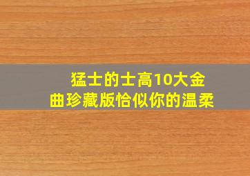 猛士的士高10大金曲珍藏版恰似你的温柔