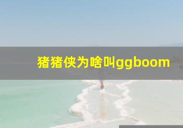 猪猪侠为啥叫ggboom