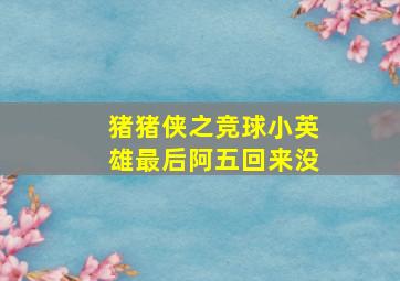 猪猪侠之竞球小英雄最后阿五回来没