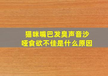 猫咪嘴巴发臭声音沙哑食欲不佳是什么原因