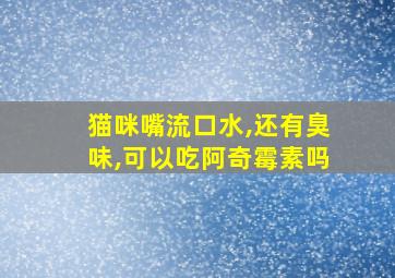 猫咪嘴流口水,还有臭味,可以吃阿奇霉素吗