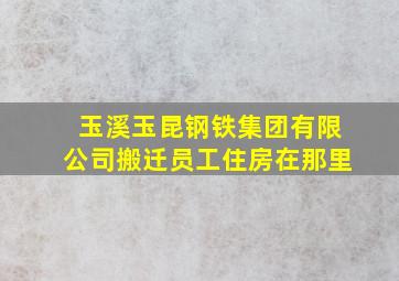 玉溪玉昆钢铁集团有限公司搬迁员工住房在那里