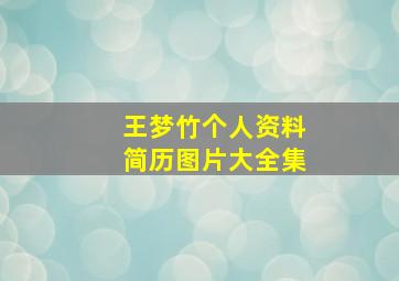 王梦竹个人资料简历图片大全集