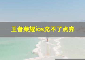 王者荣耀ios充不了点券