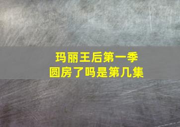 玛丽王后第一季圆房了吗是第几集