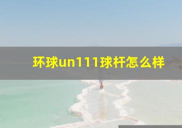 环球un111球杆怎么样