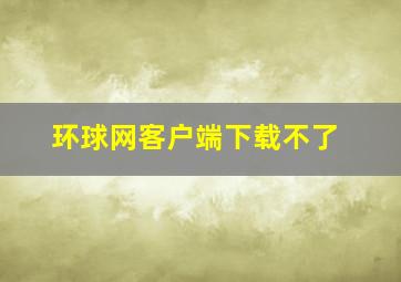 环球网客户端下载不了