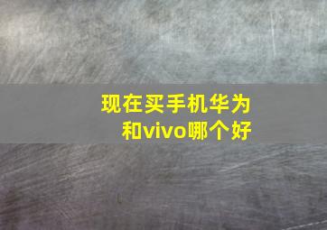 现在买手机华为和vivo哪个好