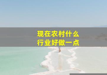 现在农村什么行业好做一点