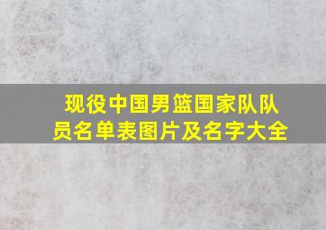 现役中国男篮国家队队员名单表图片及名字大全