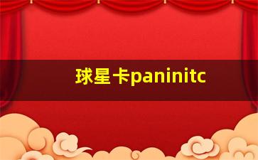 球星卡paninitc