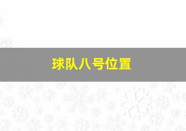 球队八号位置