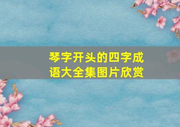 琴字开头的四字成语大全集图片欣赏