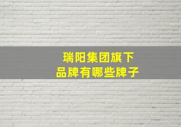 瑞阳集团旗下品牌有哪些牌子