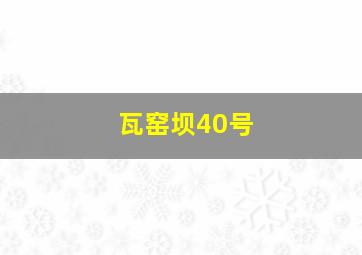 瓦窑坝40号