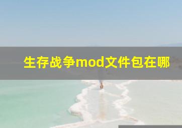 生存战争mod文件包在哪