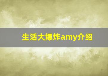 生活大爆炸amy介绍