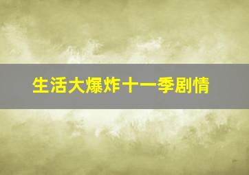 生活大爆炸十一季剧情