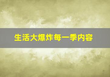 生活大爆炸每一季内容