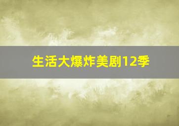 生活大爆炸美剧12季