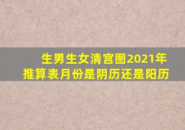 生男生女清宫图2021年推算表月份是阴历还是阳历