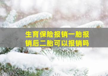 生育保险报销一胎报销后二胎可以报销吗