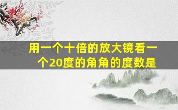 用一个十倍的放大镜看一个20度的角角的度数是