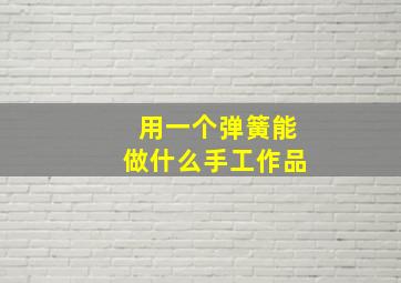 用一个弹簧能做什么手工作品