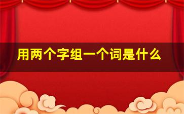 用两个字组一个词是什么