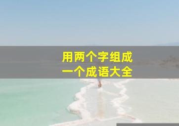 用两个字组成一个成语大全