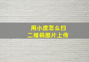 用小度怎么扫二维码图片上传