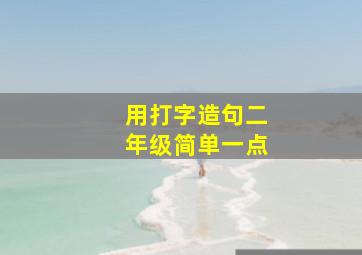 用打字造句二年级简单一点