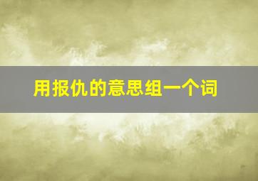 用报仇的意思组一个词