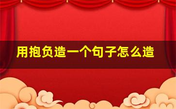 用抱负造一个句子怎么造