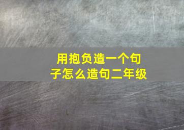 用抱负造一个句子怎么造句二年级