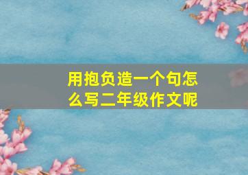 用抱负造一个句怎么写二年级作文呢