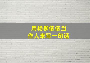 用杨柳依依当作人来写一句话