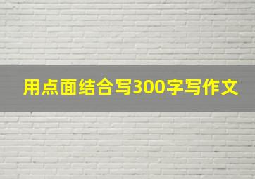 用点面结合写300字写作文