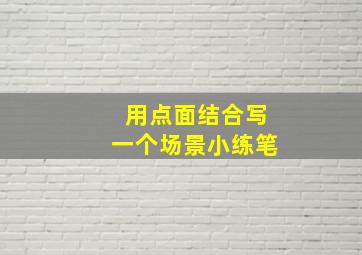 用点面结合写一个场景小练笔