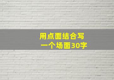 用点面结合写一个场面30字