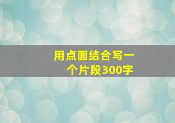 用点面结合写一个片段300字