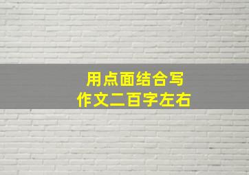 用点面结合写作文二百字左右