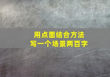 用点面结合方法写一个场景两百字