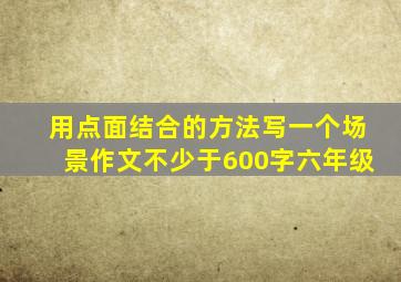 用点面结合的方法写一个场景作文不少于600字六年级