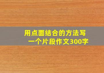 用点面结合的方法写一个片段作文300字