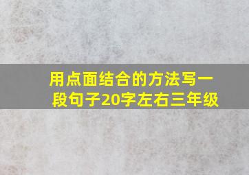 用点面结合的方法写一段句子20字左右三年级