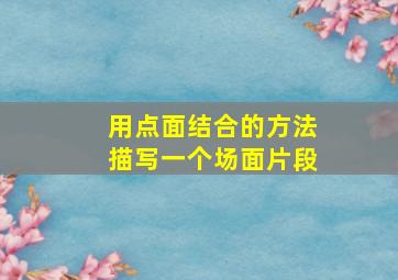 用点面结合的方法描写一个场面片段