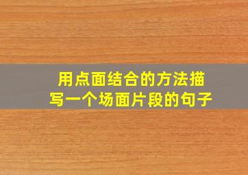 用点面结合的方法描写一个场面片段的句子