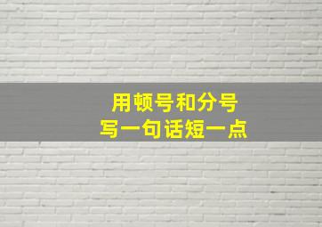 用顿号和分号写一句话短一点