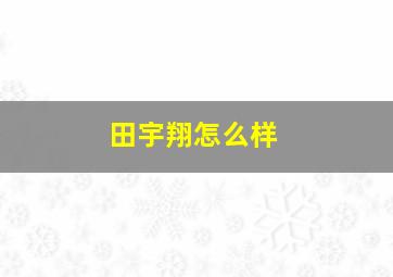 田宇翔怎么样